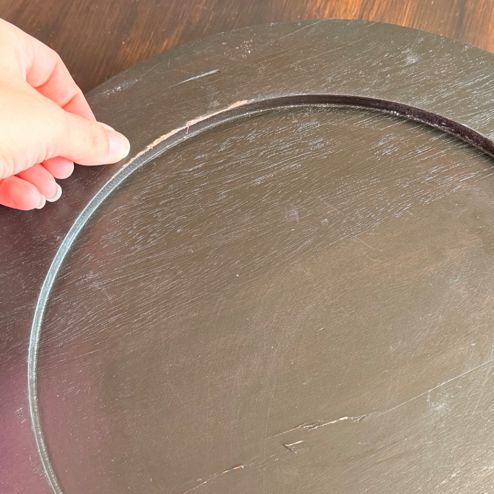 4 wooden pottery barn chargers - Picture 8 of 16
